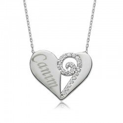 Gümüş Canım Kalp Bayan Kolye Gümüş Canım Kalp Bayan Kolye