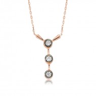 Gümüş 3 Taş Tria Bayan Kolye Gümüş 3 Taş Tria Bayan Kolye