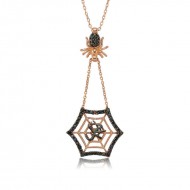 Gümüş Muhammed Yazılı Örümcek Ağı Bayan Kolye Gümüş Muhammed Yazılı Örümcek Ağı Bayan Kolye