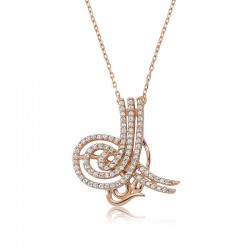 Gümüş Tuğralı Bayan Kolye Gümüş Tuğralı Bayan Kolye