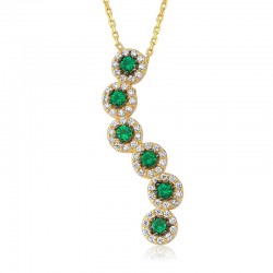 Gümüş Yeşil Su Yolu Bayan Kolye Gümüş Yeşil Su Yolu Bayan Kolye