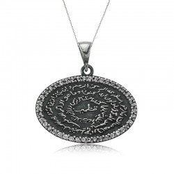 Gümüş Oval Taşlı Kıtmir Kolye Gümüş Oval Taşlı Kıtmir Kolye