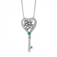 Gümüş Aşk Yazılı Anahtar Bayan Kolye Gümüş Aşk Yazılı Anahtar Bayan Kolye