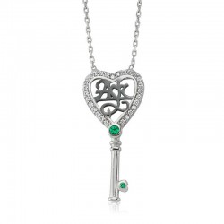 Gümüş Aşk Yazılı Anahtar Bayan Kolye Gümüş Aşk Yazılı Anahtar Bayan Kolye