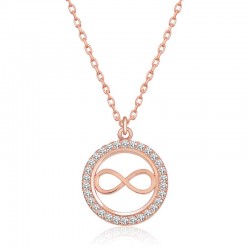 Gümüş Rose Minik Sonsuzluk Bayan Kolye Gümüş Rose Minik Sonsuzluk Bayan Kolye