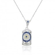 Gümüş Nazarlı Cevşen Bayan Kolye Gümüş Nazarlı Cevşen Bayan Kolye