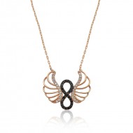 Gümüş Melek Kanadı Sonsuzluk Bayan Kolye Gümüş Melek Kanadı Sonsuzluk Bayan Kolye