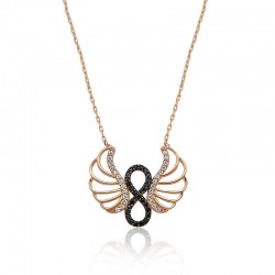 Gümüş Melek Kanadı Sonsuzluk Bayan Kolye Gümüş Melek Kanadı Sonsuzluk Bayan Kolye