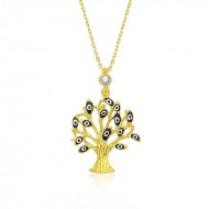 Gümüş Dilek Ağacı Bayan Kolye Gümüş Dilek Ağacı Bayan Kolye