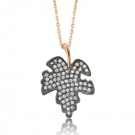 Gümüş Çınar Yaprağı Bayan Kolye Gümüş Çınar Yaprağı Bayan Kolye