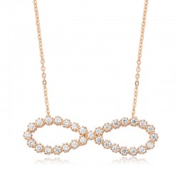 Gümüş Rose Sonsuzluk Bayan Kolye