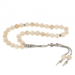 ​Doğaltaş Metal Püsküllü Sedef Taşlı Tesbih