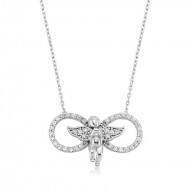 Gümüş Sonsuzluk Melek Bayan Kolye Gümüş Sonsuzluk Melek Bayan Kolye