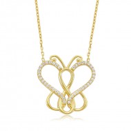 Gümüş Sonsuzluk Kelebek Bayan Kolye Gümüş Sonsuzluk Kelebek Bayan Kolye