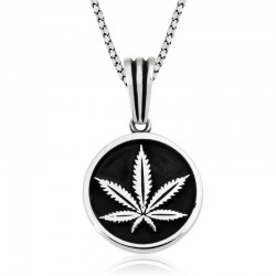 Gümüş Kenevir Yaprağı Kolye Gümüş Kenevir Yaprağı Kolye