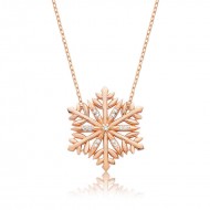 Gümüş Kar Tanesi Bayan Kolye