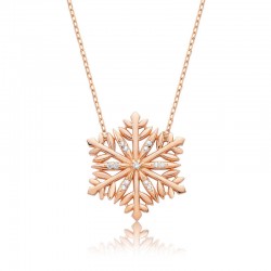 Gümüş Kar Tanesi Bayan Kolye