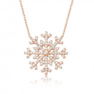 Gümüş Kar Tanesi Bayan Kolye Gümüş Kar Tanesi Bayan Kolye