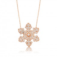 Gümüş Kar Tanesi Bayan Kolye