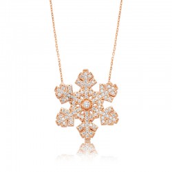 Gümüş Kar Tanesi Bayan Kolye