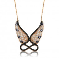 Gümüş Melek Kanadı Sonsuzluk Bayan Kolye Gümüş Melek Kanadı Sonsuzluk Bayan Kolye