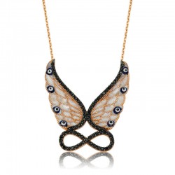 Gümüş Melek Kanadı Sonsuzluk Bayan Kolye Gümüş Melek Kanadı Sonsuzluk Bayan Kolye