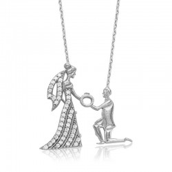 Gümüş Evlilik Teklifi Bayan Kolye Gümüş Evlilik Teklifi Bayan Kolye