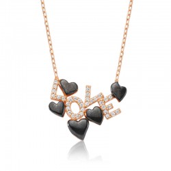 Gümüş Love Yazılı Kalpli Bayan Kolye Gümüş Love Yazılı Kalpli Bayan Kolye