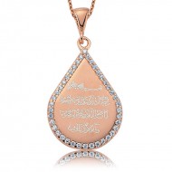 Gümüş Taşlı Nazar Duası Bayan Kolye Gümüş Taşlı Nazar Duası Bayan Kolye