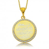 Gümüş Taşlı Nazar Duası Bayan Kolye Gümüş Taşlı Nazar Duası Bayan Kolye