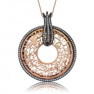 Gümüş Laleli Nur Suresi Bayan Kolye Gümüş Laleli Nur Suresi Bayan Kolye