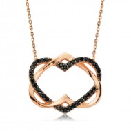 Gümüş Birleşmiş Kalpler Bayan Kolye Gümüş Birleşmiş Kalpler Bayan Kolye