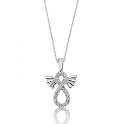 Gümüş Kanatlı Sonsuzluk Bayan Kolye Gümüş Kanatlı Sonsuzluk Bayan Kolye