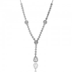 Gümüş Beyaz Taşlı Damla Bayan Kolye Gümüş Beyaz Taşlı Damla Bayan Kolye