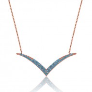 Gümüş Firuze Taşlı Martı Bayan Kolye Gümüş Firuze Taşlı Martı Bayan Kolye