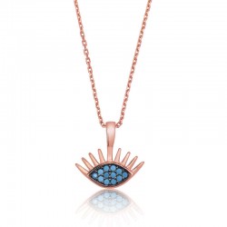 Gümüş Mavi Göz Bayan Kolye Gümüş Mavi Göz Bayan Kolye