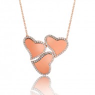 Gümüş İsimli Üç Kalpli Bayan Kolye Gümüş İsimli Üç Kalpli Bayan Kolye