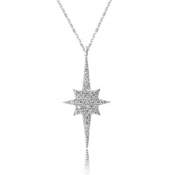 Gümüş Kutup Yıldızı Bayan Kolye