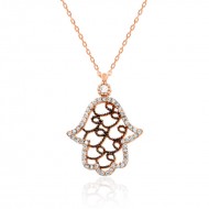 Gümüş Vav Desenli Fatma Ana Eli Bayan Kolye Gümüş Vav Desenli Fatma Ana Eli Bayan Kolye