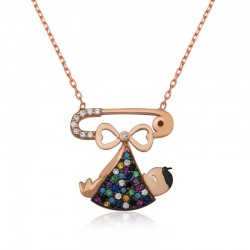 Gümüş Yeni Doğmuş Bebek Kolye Gümüş Yeni Doğmuş Bebek Kolye