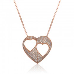 Gümüş Kalpli Bayan Kolye Gümüş Kalpli Bayan Kolye