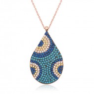 Gümüş Damla Nazar Bayan Kolye