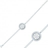 Gümüş Kar Tanesi Bayan Bileklik Gümüş Kar Tanesi Bayan Bileklik