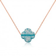 Gümüş Mavi Yonca Kolye Gümüş Mavi Yonca Kolye