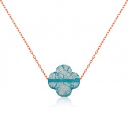 Gümüş Mavi Yonca Kolye Gümüş Mavi Yonca Kolye