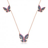 Gümüş Uçan Kelebekler Bayan Kolye Gümüş Uçan Kelebekler Bayan Kolye