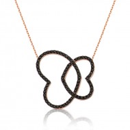 Gümüş Birleşmiş Kalpler Kolye Gümüş Birleşmiş Kalpler Kolye