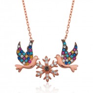 Gümüş Aşk Kuşları Bayan Kolye Gümüş Aşk Kuşları Bayan Kolye