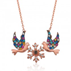 Gümüş Aşk Kuşları Bayan Kolye Gümüş Aşk Kuşları Bayan Kolye