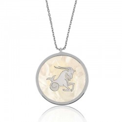 Gümüş Oğlak Burcu Bayan Kolye